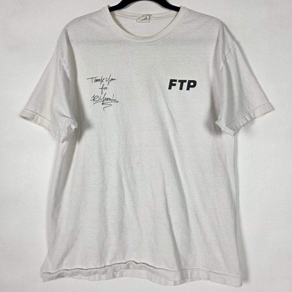 FTP Thank You For 10 Years Mens Large Short Sleeve White T Shirt